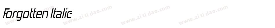 Forgotten Italic字体转换